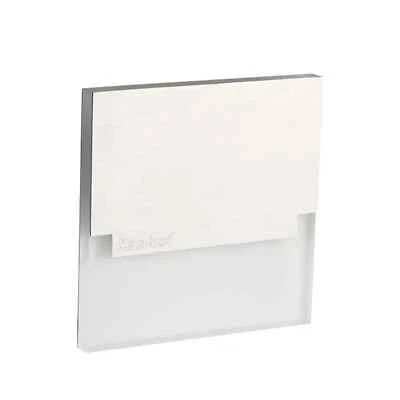 segnapasso led sabik scala 0,80 watt 12 volt bianco caldo alluminio quadrato - Immagine 1 di 2