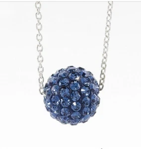 💎Touchstone Crystal Necklace Pave Blue Rhodium 15-18” New Condition - Picture 1 of 9