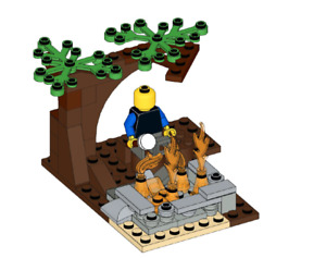 Lego MOC Camp Fire - Model PDF Instructions Manual