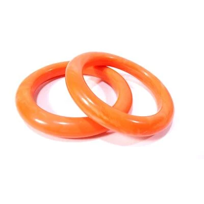 Neiman Marcus Lee Angel Resin Swirl Chunky Bangle Bracelet Set of 2 PCS NWT 189 - Image 1 of 4