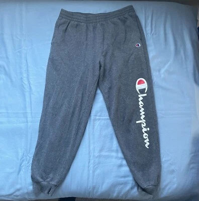 Champion Gray Jogger Sweatpants w/ White Logo Youth Boys Size XL - Image 1 of 4