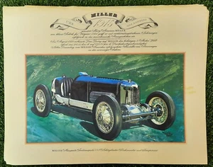 Auto Miller 1915 Oldtimer Sportwagen Kunstdruck Poster Vintage Car Bild 41x33 cm - Bild 1 von 8