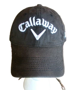 Callaway Golf Baseball Cap Odyssey Dark Brown Cotton 3D Embroidered Hat - Picture 1 of 9