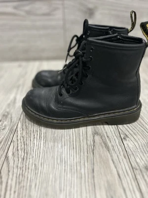 Dr. Martens 1460 J Botines Cuero Negro Con Cordones/Cremallera Niño Talla US 2 Foto 1 de 4