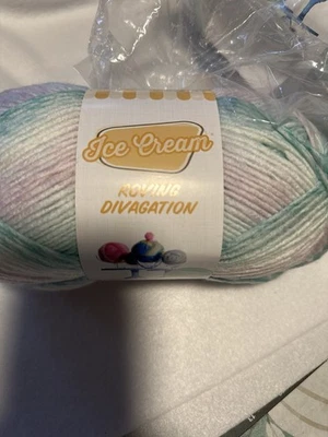 Lote de 2 risitas itinerantes de helado marca Lion 7 oz 437yds 100 % acrílico #4 Foto 1 de 4