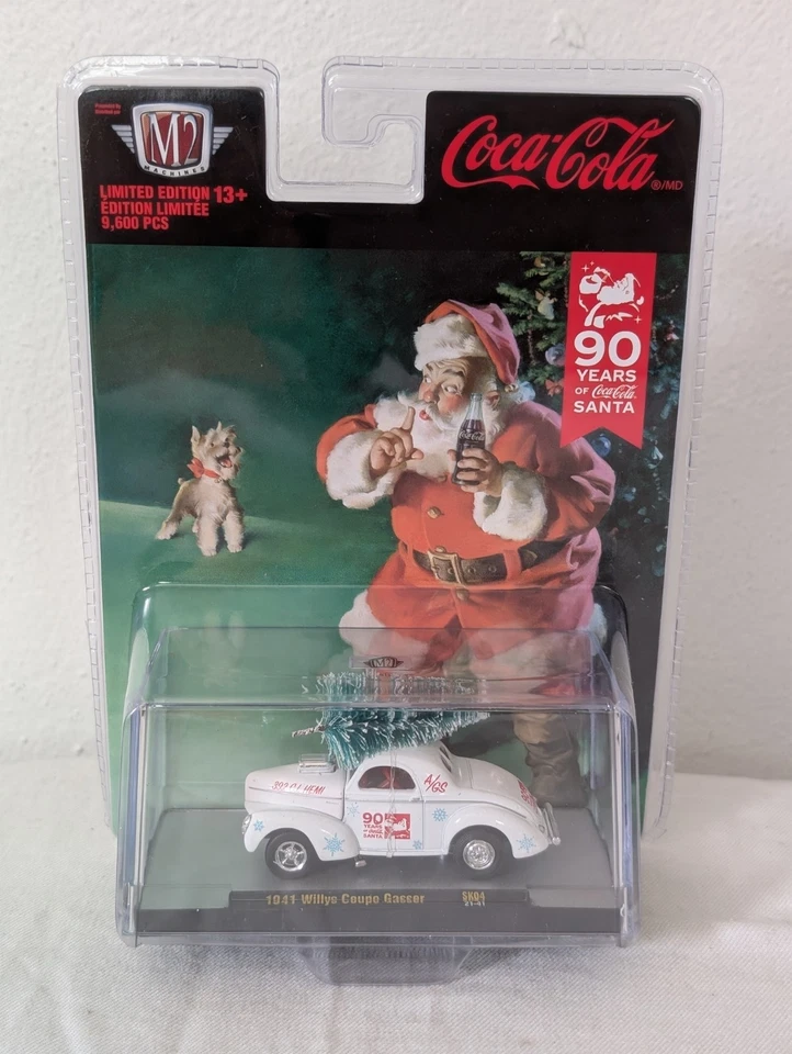 1941 '41 WILLYS COUPE GASSER HOLIDAY CHRISTMAS COCA-COLA COKE M2 MACHINES 2021 - Image 1 of 4