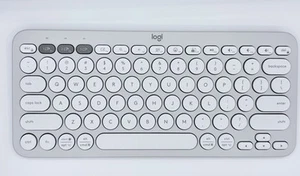 Logitech Pebble Keys 2 K380s Bluetooth Keyboard - Tonal White - Excellent Cond. - Picture 1 of 2