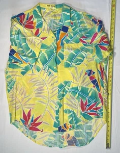 MEXX Hawaiian Style Short Sleeve Tropical Button Down Shirt 38/M - Picture 1 of 3