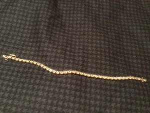 14k 1 Carat Vintage S Style Diamond Tennis Bracelet Diamonds 7.25” 8.4 Grams - Picture 1 of 5