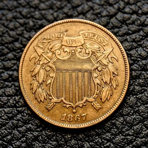 (ITM-7384) 1867 Two Cent ~ XF+ / EF+ Condition ~ COMBINED SHIPPING! - Picture 1 of 3