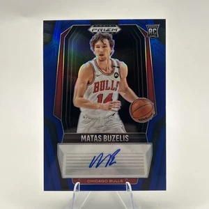 2024-25 Panini Prizm Black Matas Buzelis RC Rookie Signature Auto Blue /49 - Picture 1 of 2