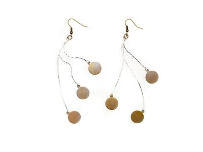 Pendientes Discos de Bronce Kettchen Miniblings Colgante Oreja Joyería Boho Bronce Foto 1 de 4