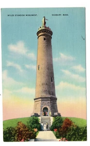 Postal de colección - Myles Standish Monument, Duxbury, Massachusetts - Imagen 1 de 2