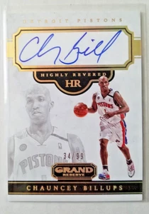 Chauncey Billups 2016-17 Panini Grand Reserve Auto 34/99 Pistons #25 Colorado A1 - Picture 1 of 2