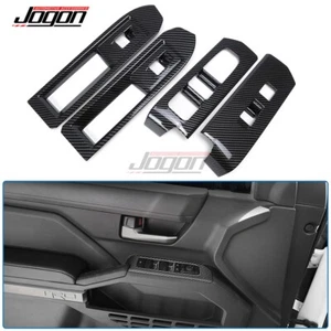Borde de panel de botón de elevación de ventana de aspecto de carbono ABS para Toyota Tacoma N400 TRD 2024-25 - Imagen 1 de 9