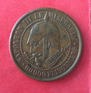 France -Napoleon III - Magnifique module Satirique 5 Centimes - Vampire Français - Picture 1 of 2