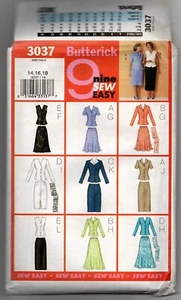 BUTTERICK SEWING PATTERN 3037 FOR 9 EASY COORDINATED MISSES OUTFITS SZ 14 16 18 - Picture 1 of 3