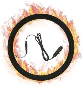 Car Steering Wheel Cover Heated Universal Motor Trend Tangle Free Design Warming - Foto 1 di 19