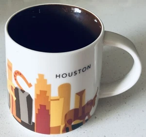 Taza de café de cerámica Starbucks "You Are Here" Houston Texas 14 oz edición 2015 - Imagen 1 de 5