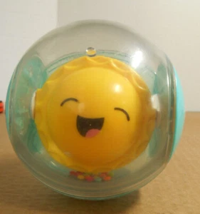 Fisher Price Hello Sunshine Rattle Sensory Ball Sun Rainbow - Picture 1 of 5