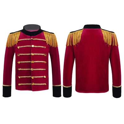 Kids Drum Major Costume Marching Band Uniform Tassel Circus Ringmaster Jacket - Image 1 of 2