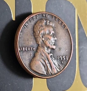 1953.  ( S )  Double Die Obverse  ( DDO )  Lincoln Penny.  🙃. - Picture 1 of 5
