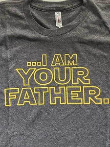 DISNEY STAR WARS "... I AM YOUR FATHER." HEATHER GRAY MEN'S T-SHIRT TEE XL NEW - Picture 1 of 2