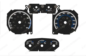 Tarjetas de esfera de carbono Ford Focus RS Mk2 8 colores indicadores - Imagen 1 de 7