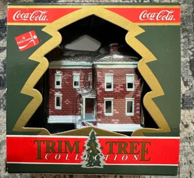 Coca-Cola Trim-A-Tree Collection 1991 "Pemberton House"  Ornament O#8 - Image 1 of 4