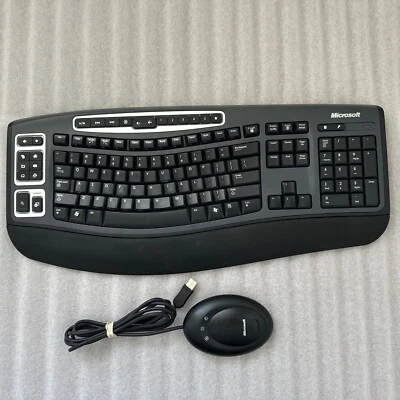 Microsoft Ergonomic Wireless Laser Keyboard 5000 W/ USB Receiver 3.1 - Image 1 of 4