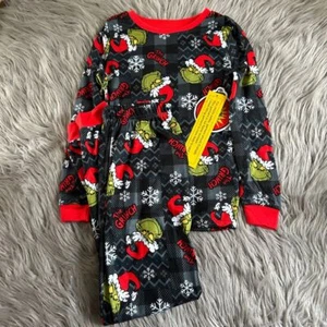 Dr. Seuss The Grinch Two Piece Pajama Set Youth Size 10 Black Pajamas Pjs - Picture 1 of 6
