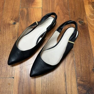Cole Haan Eden Skimmer Ballet Slingback Flat Black 7.5 - Picture 1 of 9