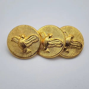 Gaunt London - Textured Quail / Bird Gold Tone - 3 Blazer Button Set - Picture 1 of 9