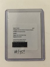 JALEN CARTER KELEE RINGO 2023 National Treasures Collegiate Dual RC AUTO #/75