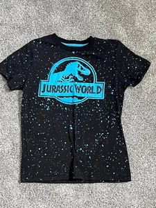 Jurassic World Tyrannosaurus Rex Shirt Boys Youth Large, Black Dinosaur Facts - Picture 1 of 6