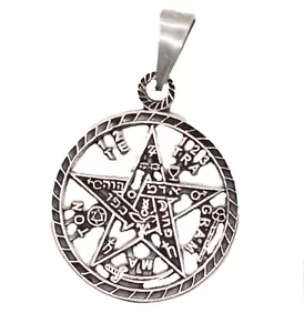 Tetragrammaton Anhänger .925 Sterling Silber runder Anhänger - Tetragrammaton Charm - Bild 1 von 4