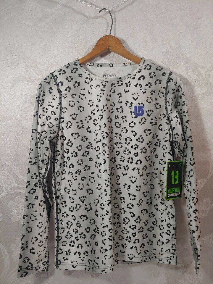 Burton Niñas Jóvenes Primera Capa Calentador Rompecorazones Crew Estampado Gato, Lg 14-16 Foto 1 de 3