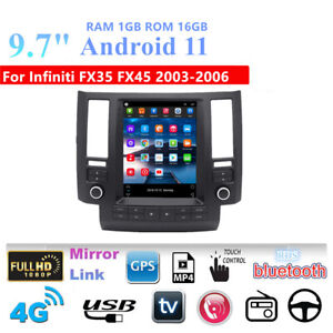 9.7" Android 11 Car Stereo Radio GPS Head Unit FM For Infiniti FX35 FX45 2003-06