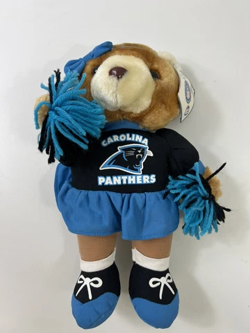 Vintage Carolina Panthers Good Stuff Cheerleader Teddy Bear 11” Plush New Cover