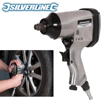 Silverline 1/2" Air Impact Wrench 312Nm Torque + UK/EU Connectors | 7000RPM Tool - Image 1 of 4