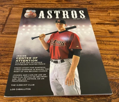 July 2007 Houston Astros Game Day Program Stadium Only Hunter Pence ROOKIE - Image 1 of 3
