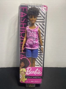 Barbie Fashionistas Doll #128 Good Vibes Only Pink Camo Top Denim Shorts NEW 🔥 - Picture 1 of 6