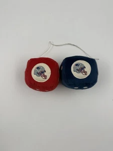 NFL New England Patriots Plüsch Fuzzy Dice Rückspiegel baumelnd hängend - Bild 1 von 7