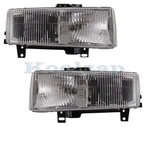 For 96-02 Chevy Express Van Headlight Headlamp Head Light Lamp w/Bulb PAIR SET - Bild 1 von 9