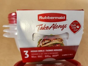 Rubbermaid TakeAlongs 2.9-Cup and 5 cup Square Food Storage Containers - NEW - Picture 1 of 4