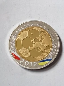 2012 Fußball Polska Ukrajina / Germany Deutschland Medaille unedel ohne Herstell - Bild 1 von 2