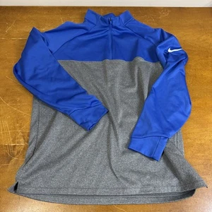 Nike Sweater Mens XL Gray Long Sleeve Pullover Golf 1/4 Zip Dri Fit - Picture 1 of 10