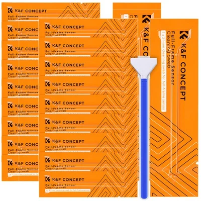 K&F Concept Vollformat Sensor Reinigung 24mm Mikrofaser Swabs 20 Stück Staubfrei - Bild 1 von 4