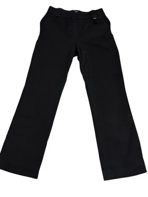 Pantalones negros de pierna recta IRO Paris para mujer talla 36 (US 4) tiro alto algodón cáñamo Foto 1 de 4