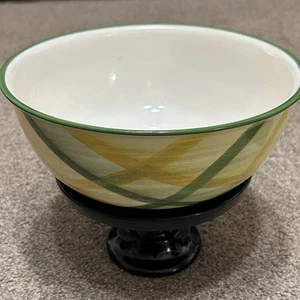 VINTAGE VERNONWARE GINGHAM 10.5” MIXING NESTING BOWL - Picture 1 of 7